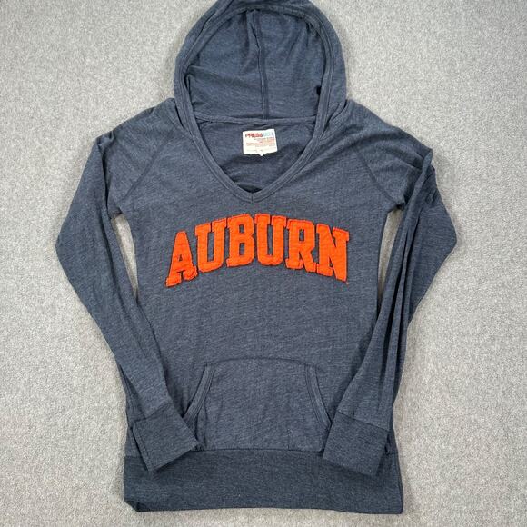 Auburn Tigers Hooded Long Sleeve Pullover Press Box Women's Medium Blue/Orange - Picture 1 of 7
